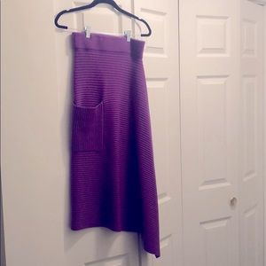 Tibi Asymmetrical Purple Origami Skirt XS